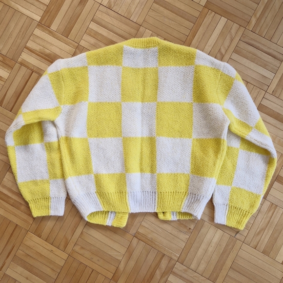Stine goya yellow checker cardigan - Picture 4 of 8